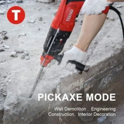 Marteau Perforateur Filaire 800W SDS-plus, 26 Mm TEENO - Rouge -Perceuse Soldes 2022 59006559 5