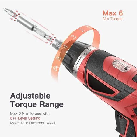 JOORRT Perceuse Visseuse Sans Fil Compacte Et Légère Perceuse Electrique Réglages De Couple Auto-serrant Visseuse Devisseuse Sans Fil Pour La Maison Et Le Jardin 5 JOORRT Perceuse Visseuse Sans Fil Compacte Et Légère Perceuse Electrique Réglages De Couple Auto-serrant Visseuse Devisseuse Sans Fil Pour La Maison Et Le Jardin – Image 3