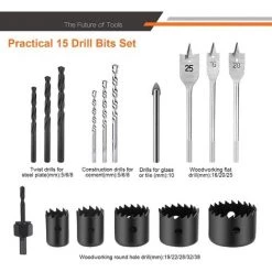 JOORRT Perceuse à Percussion Perceuse à Fil 850W 3000RPM Avec 15 Forets Set Vitesse Variable Mode Marteau Et 2 Fonctions En 1 Adaptée Au Bois Acier Béton -Perceuse Soldes 2022 59171128 3