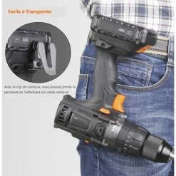 JOORRT Perceuse Visseuse Sans Fil Perceuse A Percussion 18V 35Nm 2 Batteries Au Lithium-ion 2.0Ah Mandrin Métal Auto-sérrant 13mm 2 Vitesses Charge Rapide 1h 43pcs Accessoires 9 JOORRT Perceuse Visseuse Sans Fil Perceuse A Percussion 18V 35Nm 2 Batteries Au Lithium-ion 2.0Ah Mandrin Métal Auto-sérrant 13mm 2 Vitesses Charge Rapide 1h 43pcs Accessoires -Perceuse Soldes 2022 59171139 3