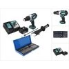 Makita DHP 458 RF1 Perceuse-visseuse à Percussion Sans Fil 18 V 91 Nm + 1x Batterie 3,0 Ah + Chargeur + Jeu D'embouts - 40 Pièces -Perceuse Soldes 2022 59331937 1