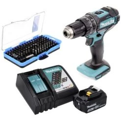 Makita DHP 482 RF1 Perceuse-visseuse à Percussion Sans Fil 18 V 62 Nm + 1x Batterie 3,0 Ah + Chargeur + Jeu De 100 Embouts -Perceuse Soldes 2022 59331941 5