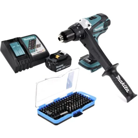 Makita DDF 458 RF1 Perceuse-visseuse Sans Fil 18 V 91 Nm + 1x Batterie 3,0 Ah + Chargeur + Jeu D'embouts - 100 Pièces 4 Makita DDF 458 RF1 Perceuse-visseuse Sans Fil 18 V 91 Nm + 1x Batterie 3,0 Ah + Chargeur + Jeu D'embouts - 100 Pièces – Image 2