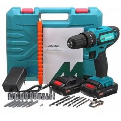 JMAX Perceuse Visseuse Sans Fil 32V ,2 Batteries,2 Vitesses,24 Accessoires -Perceuse Soldes 2022 59491965 5