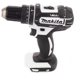 Makita DHP 482 ZJ W Perceuse-visseuse à Percussion Sans Fil 18V 62Nm + Makpac + Jeu D'embouts Et De Forets 100 Pièces - Sans Batterie, Sans Chargeur