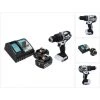 Makita DHP 484 RF W Perceuse-visseuse à Percussion Sans Fil 18 V 54 Nm Brushless + 2x Batterie 3,0 Ah + Chargeur