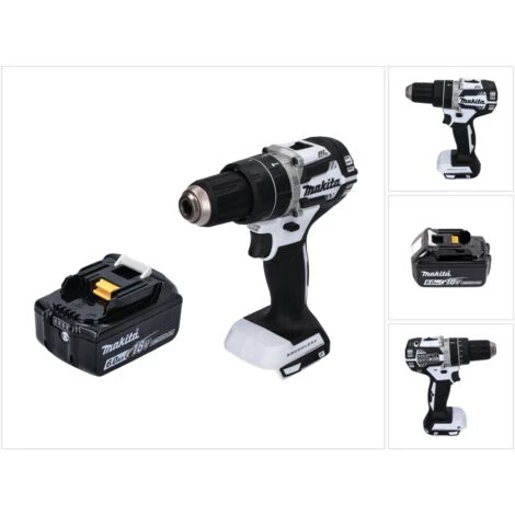 Makita DHP 484 G1 W Perceuse-visseuse à Percussion Sans Fil 18 V 54 Nm Brushless + 1x Batterie 6,0 Ah - Sans Chargeur 3 Makita DHP 484 G1 W Perceuse-visseuse à Percussion Sans Fil 18 V 54 Nm Brushless + 1x Batterie 6,0 Ah - Sans Chargeur