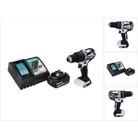 Makita DHP 484 RT1 W Perceuse-visseuse à Percussion Sans Fil 18 V 54 Nm Brushless + 1x Batterie 5,0 Ah + Chargeur 3 Makita DHP 484 RT1 W Perceuse-visseuse à Percussion Sans Fil 18 V 54 Nm Brushless + 1x Batterie 5,0 Ah + Chargeur