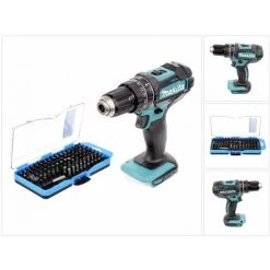 Makita DHP 482 Z Perceuse-visseuse à Percussion Sans Fil 18 V 62 Nm + Jeu D'embouts De 100 Pièces - Sans Batterie, Sans Chargeur -Perceuse Soldes 2022 59588434 3