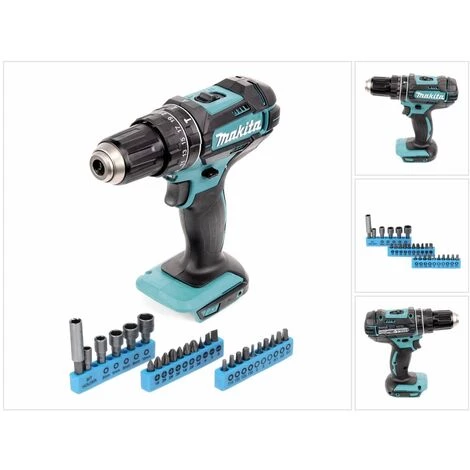 Makita DHP 482 Z Perceuse-visseuse à Percussion Sans Fil 18 V 62 Nm + Jeu De 26 Douilles à Embouts - Sans Batterie, Sans Chargeur 5 Makita DHP 482 Z Perceuse-visseuse à Percussion Sans Fil 18 V 62 Nm + Jeu De 26 Douilles à Embouts - Sans Batterie, Sans Chargeur – Image 3