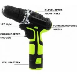 IRISFR Perceuse Visseuse Sans Fil Kit De Tournevis électrique Sans Fil 12V Avec Accessoires 24 Pièces, Batteries Li-ion 1500mAh,Lilaris -Perceuse Soldes 2022 59804043 2