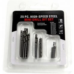 LUCKY-88 25 Pc Foret Hélicoïdal En Acier à Grande Vitesse Petit Foret Poinçonnage Main Foret Hélicoïdal Ensemble