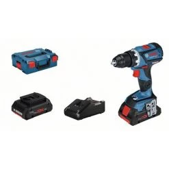 Bosch Professional Perceuse-visseuse Sans Fil GSR 18V-60 C, 18V/2x4Ah, GAL 18V-40 - 06019G110B