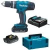 Perceuse Visseuse à Percussion 18V Avec 2 Batteries Li-Ion 1.5Ah, Chargeur Rapide, En Coffret MakPac - Makita DHP453RYJ -Perceuse Soldes 2022 60074107 1