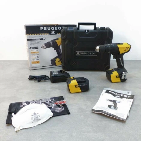 PEUGEOT OUTILLAGE PEUGEOT Perceuse Sans Fil A Percussion -Energydrill - 18VP40N - 2x 4 Ah - 18 V 4 PEUGEOT OUTILLAGE PEUGEOT Perceuse Sans Fil A Percussion -Energydrill - 18VP40N - 2x 4 Ah - 18 V – Image 2
