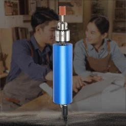 Outillage Perceuse Mini - Meuleuse En Métal Bleu 12v2a Réglage De La Vitesse Sans Pôle 0, 3 - 4mm Clip Réglable 240V, LangRay