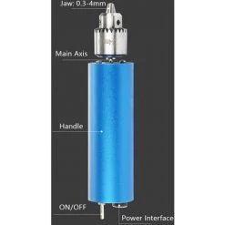 Outillage Perceuse Mini - Meuleuse En Métal Bleu 12v2a Réglage De La Vitesse Sans Pôle 0, 3 - 4mm Clip Réglable 240V, LangRay -Perceuse Soldes 2022 60134196 4