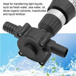 Outillage Accessoire Pour Une Perceuse Petite Pompe De Pompe D'entraînement Auto-amorçante De Perceuse électrique Portative Pour Le Transfert D'eau De Fluide D'huile, Black LangRay -Perceuse Soldes 2022 60136587 5