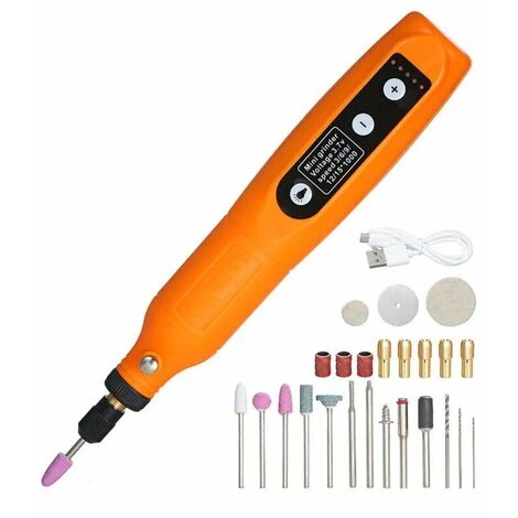 Outillage Perceuse Outil Rotatif Sans Fil 3.7V Li-Ion Power 5 Charge USB à Vitesse Variable Multi-usages Pour Travaux Légers Bricolage Polissage Cirage Forage Gravure Orange, Orange LangRay 3 Outillage Perceuse Outil Rotatif Sans Fil 3.7V Li-Ion Power 5 Charge USB à Vitesse Variable Multi-usages Pour Travaux Légers Bricolage Polissage Cirage Forage Gravure Orange, Orange LangRay