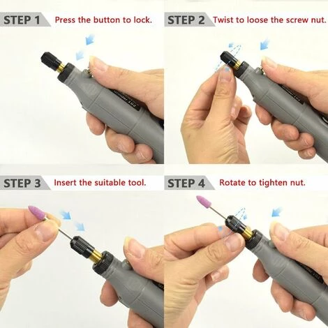 Outillage Perceuse Outil Rotatif Sans Fil 3.7V Li-Ion Power 5 Charge USB à Vitesse Variable Multi-usages Pour Travaux Légers Bricolage Polissage Cirage Forage Gravure Orange, Orange LangRay 5 Outillage Perceuse Outil Rotatif Sans Fil 3.7V Li-Ion Power 5 Charge USB à Vitesse Variable Multi-usages Pour Travaux Légers Bricolage Polissage Cirage Forage Gravure Orange, Orange LangRay – Image 3