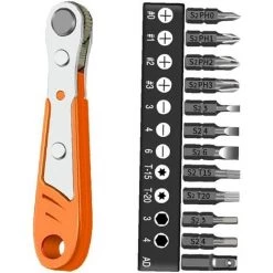 ENLENK Clé à Cliquet à Rochet 12 Pcs, Clé à Cliquet De Tournevis, Tournevis, Jet De Tournevis à Cliquetis Mini Pour La Réparation De Voitures Idéal Pour La Réparation