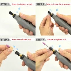 LITZEE Perceuse Outil Rotatif Sans Fil 3.7V Li-Ion Power 5 Charge USB à Vitesse Variable Multi-usages Pour Travaux Légers Bricolage Polissage Cirage Forage Gravure Orange, Orange Perceuse -Perceuse Soldes 2022 60298622 3