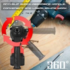 LITZEE Perceuse à Percussion Sans Fil Au Lithium Rechargeable Sans Balais Multifonctionnelle De Qualité Industrielle Marteau électrique Perceuse électrique à Double Usage - 1 Perceuse -Perceuse Soldes 2022 60299047 4