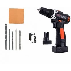 LITZEE Kit De Perceuse/visseuse Sans Fil 25 V 1350 Tr/min Polisseuse à Vitesse Variable Ensemble De Cire Tampon De Voiture Tournevis électrique Avec Lumière Rechargeable Avec 5 Embouts Pour L'installation De Meubles De Beauté De Voiture - Prise UE Perceus -Perceuse Soldes 2022 60299121 3