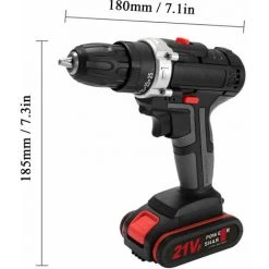 LITZEE Perceuse Perceuse électrique Au Lithium 36V Pistolet Rechargeable à Haute Puissance Perceuse électrique à Main Outil à Vis électrique à Impact Multifonctionnel,Batterie EU 1pcs Perceuse -Perceuse Soldes 2022 60299159 4