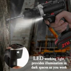 LITZEE Perceuse Perceuse électrique Au Lithium 36V Pistolet Rechargeable à Haute Puissance Perceuse électrique à Main Outil à Vis électrique à Impact Multifonctionnel,Batterie EU 1pcs Perceuse -Perceuse Soldes 2022 60299159 5