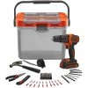 BLACK & DECKER E3/84452 S.OF. KIT DE BRICOLAGE AVEC PERCEUSE À PERCEUSE 18V ET ACCESSOIRES BCKSB05-QW BLACK+DECKER