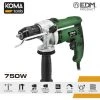 E3/08724 PERCEUSE À PERCUSSION 750W 12x31,5x22cm KOMA TOOLS -Perceuse Soldes 2022 60643836 1