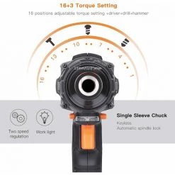 Perceuse électrique Sans Fil TACKLIFE 20 V Max, 310 Lb-pi, Mandrin En Métal 1/2", Tournevis électrique à 2 Vitesses Avec DEL, Batterie Rechargeable 2,0 Ah PCD04C 10 Perceuse électrique Sans Fil TACKLIFE 20 V Max, 310 Lb-pi, Mandrin En Métal 1/2", Tournevis électrique à 2 Vitesses Avec DEL, Batterie Rechargeable 2,0 Ah PCD04C -Perceuse Soldes 2022 60670661 4