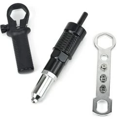 OUSUDELA Adaptateur De Pistolet à Rivet, Pistolet à Rivets Sans Fil, Adaptateur De Visseuse électrique Pour Rivetage, Ensemble D'insert D'adaptateur De Pistolet à écrou à Rivet -Perceuse Soldes 2022 60893261 4