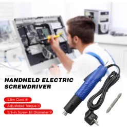 TANCYCO Tournevis électrique AC 220V Tournevis électrique Filaire Portatif Couple Réglable 1/4-in Outil De Réparation De Diamètre De Mèche à Vis -Perceuse Soldes 2022 60906344 3