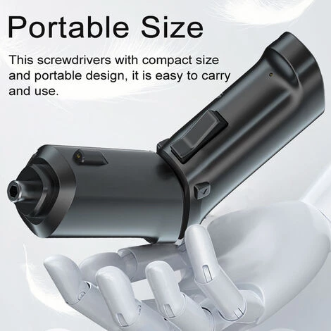 TANCYCO Embouts De Tournevis électriques Portables Sans Fil 3,5 N/M Tournevis électrique Pliable Rechargeable Par USB Têtes Droites Réglables Avec Lampe De Poche LED Pour Le Perçage De La Plaque D'installation De Porte D'armoire D'entretien Ménager 5 TANCYCO Embouts De Tournevis électriques Portables Sans Fil 3,5 N/M Tournevis électrique Pliable Rechargeable Par USB Têtes Droites Réglables Avec Lampe De Poche LED Pour Le Perçage De La Plaque D'installation De Porte D'armoire D'entretien Ménager – Image 3
