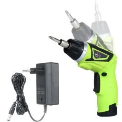 TANCYCO Visseuse électrique Sans Fil à Dégagement Rapide 6,0 N.m Li-ion Rechargeable 1500 MAh Avec 41 Accessoires 7 Réglages De Couple Poignée à 2 Positions Avec Indicateur De Batterie à Lumière LED