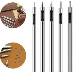 FONTAINEBLEAU Perforateur Cuir 10 Pièces Emporte Pièce à Frapper Pointeau A Frapper Emporte Piece Cuir Papier Joint Moteur Creux Trou Poinçon Creux En Acier Rond Set Poinçon Creux En Cuir，argent，Fonepro -Perceuse Soldes 2022 61047464 4