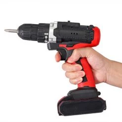 GETLITOOL Perceuse Visseuse Au Lithium-ion Sans Fil 21V + Outils De Perçage Ensemble Perforateur Burineur 18+1 Couple Bleu Avec Chargeur 2 Batteries - Rouge -Perceuse Soldes 2022 61048204 3