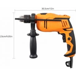 GETLITOOL Marteau Perforateur/Perceuse à Percussion 710W Perforateur Burineur Vitesse Réglable 2800rpm 220V Poignée Rotative à 360 ° Broche 13mm Perceuse Visseuse Perforateur Burineur Marteau Piq -Perceuse Soldes 2022 61048247 2