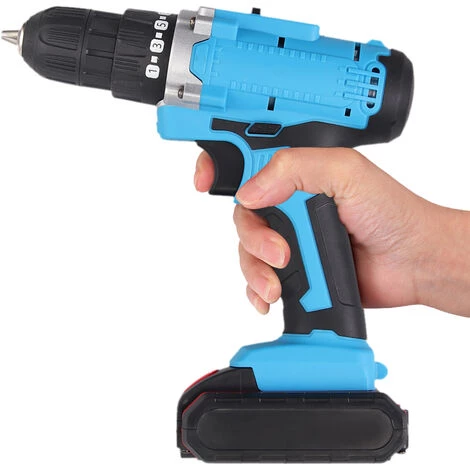 GETLITOOL Perceuse Visseuse Au Lithium-ion Sans Fil 21V + Outils De Perçage Ensemble Perforateur Burineur 18+1 Couple Bleu Avec Chargeur 2 Batteries - Bleu 5 GETLITOOL Perceuse Visseuse Au Lithium-ion Sans Fil 21V + Outils De Perçage Ensemble Perforateur Burineur 18+1 Couple Bleu Avec Chargeur 2 Batteries - Bleu – Image 3