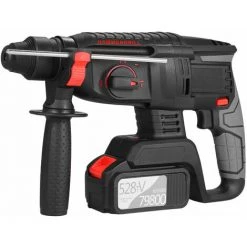 LITZEE Perceuse à Percussion Rotative 21 V Sans Balais à 4 Fonctions, Poignée Réglable SDS-plus De 1 Pouce, Kit De Démolition De Perceuse Sans Fil à 980 Tr/min Avec 9 Accessoires Et Boîte De Transport - Prise EU Batterie 1x6.0Ah Perceuse -Perceuse Soldes 2022 61104598 5