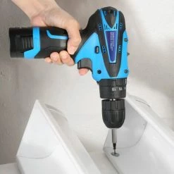 LITZEE Perceuse électrique Sans Fil Multifonctionnelle à Deux Vitesses Au Lithium-ion 16,8 V Avec Tournevis Rechargeable Avec Lumière LED - Prise UE Perceuse