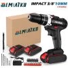 JMAX Perceuse Visseuse A Percussion Sans Fil 48V 6000mAh à 2 Vitesses Avec Marteau Et 2 Batteries Lithium-ion -Perceuse Soldes 2022 61224089 1