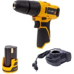 BATAVIA Perceuse à Percussion Sans Fil 12V FIXXPACK | Incl. Batterie Et Chargeur Rapide