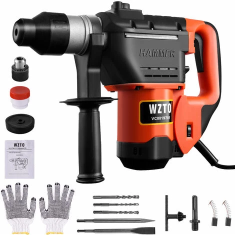 BENOBBY KIDS Marteau-perforateur électrique Perceuses à Percussion Vitesse Variable Marteau Perceuse Électrique Poignée Rotative à 360° 0〜4700 BPM (1600 W, Mandrin SDS Plus, Tête Robuste En Aluminium) 5 BENOBBY KIDS Marteau-perforateur électrique Perceuses à Percussion Vitesse Variable Marteau Perceuse Électrique Poignée Rotative à 360° 0〜4700 BPM (1600 W, Mandrin SDS Plus, Tête Robuste En Aluminium) – Image 3