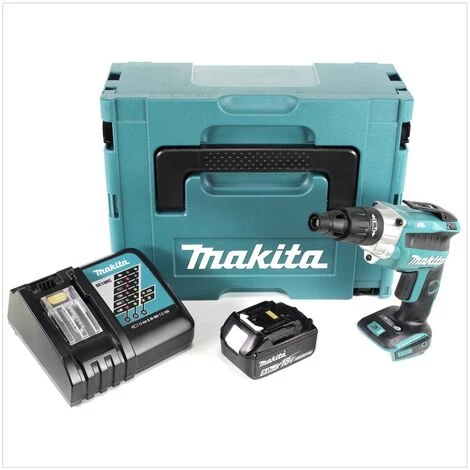 Makita DFS 251 RT1J Visseuse Bardage Sans Fil18 V Li-Ion, Sans Balai + 1x Batterie BL1850 B 5,0 Ah + Chargeur DC18RC + Makpac 4 Makita DFS 251 RT1J Visseuse Bardage Sans Fil18 V Li-Ion, Sans Balai + 1x Batterie BL1850 B 5,0 Ah + Chargeur DC18RC + Makpac – Image 2
