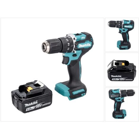 Makita DHP 487 T1 Perceuse-visseuse à Percussion Sans Fil 18 V 40 Nm Brushless + 1x Batterie 5,0 Ah - Sans Chargeur 6 Makita DHP 487 T1 Perceuse-visseuse à Percussion Sans Fil 18 V 40 Nm Brushless + 1x Batterie 5,0 Ah - Sans Chargeur – Image 4