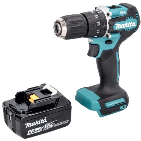 Makita DHP 487 T1 Perceuse-visseuse à Percussion Sans Fil 18 V 40 Nm Brushless + 1x Batterie 5,0 Ah - Sans Chargeur 7 Makita DHP 487 T1 Perceuse-visseuse à Percussion Sans Fil 18 V 40 Nm Brushless + 1x Batterie 5,0 Ah - Sans Chargeur – Image 5