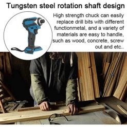 SUPERSELLER Tournevis Multifonctionnel Domestique Perceuse à Percussion 18V Vitesses Continues Réglage Des Voies De Rotation Commutable Tournevis électrique - Multicolore - Multicolore -Perceuse Soldes 2022 63094519 2
